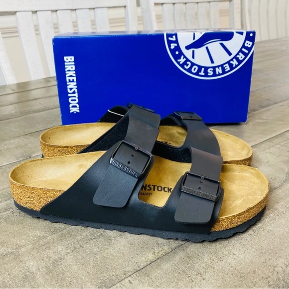 Birkenstock Arizona Black Sandals - Size 41 (US Women's 10 / Men's 8) - Picture 1 of 8